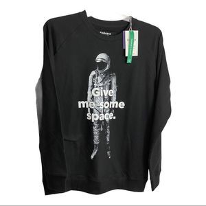 Embrace Sweatshirt Black 100%Cotton Organic Sz L Mens New
